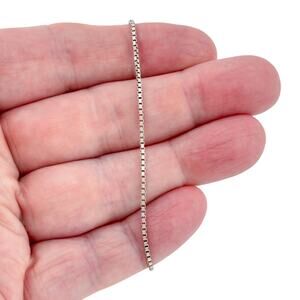 Vintage Italian Milor Sterling Silver 925 Italy Box Link Bracelet 7.25"